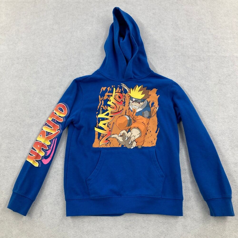 Naruto Uzumaki Nine-Tails Mode Blue Hoodie Youth Size S VIZ MEDIA Pullover